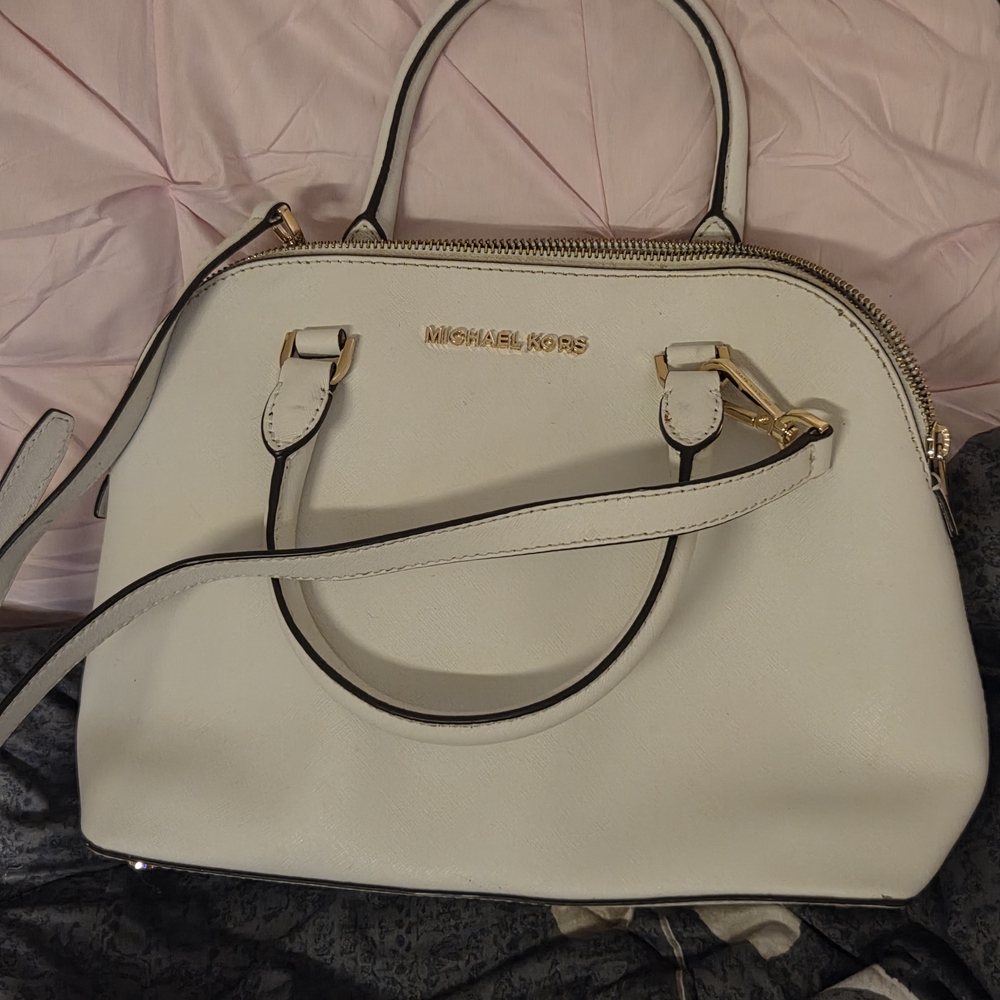 Michael Kors Cream Satchel Bag